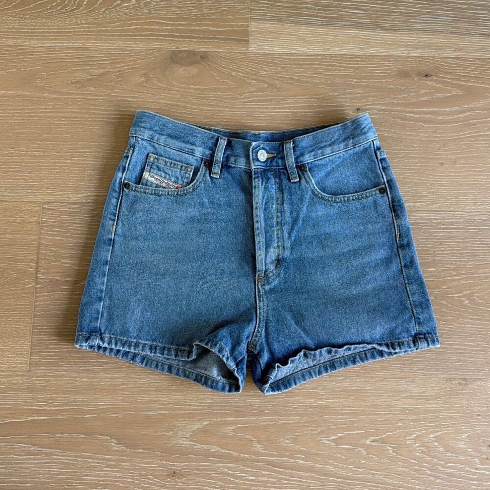 Diesel Industry Denim Shorts Button Fly Size 24 Blue